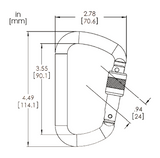 Steel Carabiner C772 Screw Gate Steel
